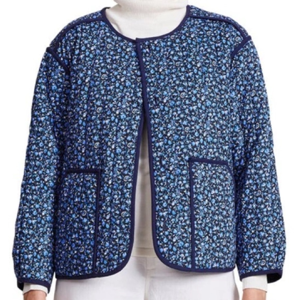 APIECE APART - Elodie Reversible Quilted Cotton Jacket In Navy